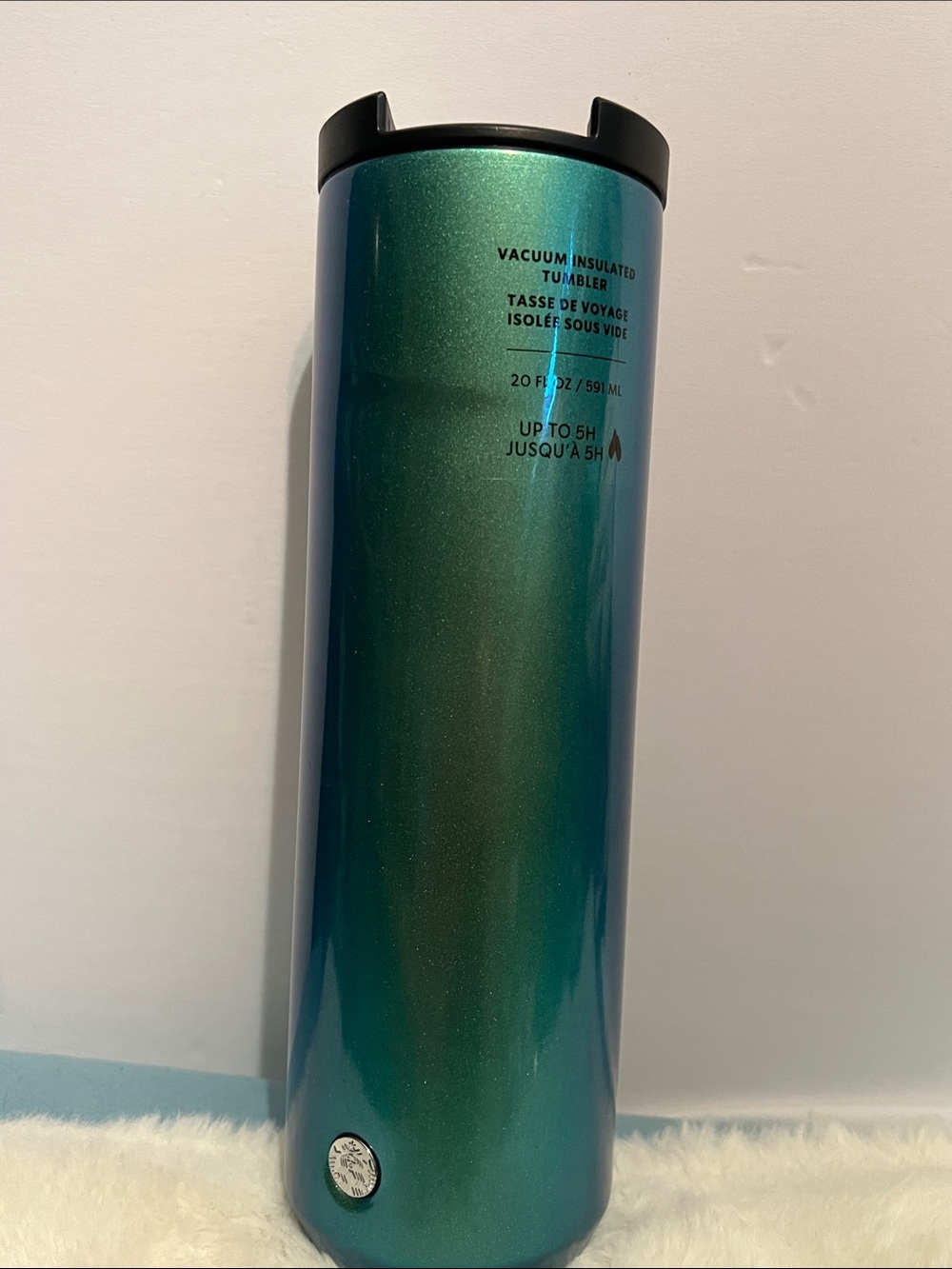 Starbucks Metallic Teal Green Vacuum Insulated Tumbler